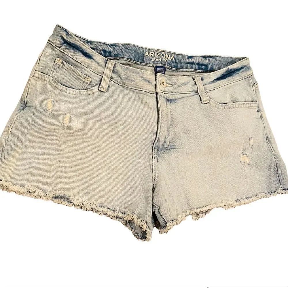 Arizona Light Washed Distressed Jean Shorts Size 13 Junior